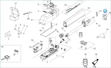 FAAC 63003344 Tube group 415 l