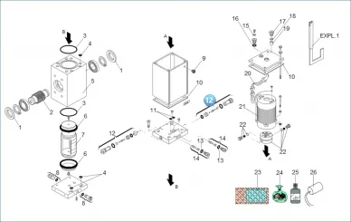 FAAC 63003362 Stop valve group 560-580