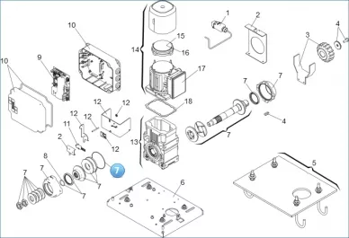 FAAC 63003374 Slow shaft group 884