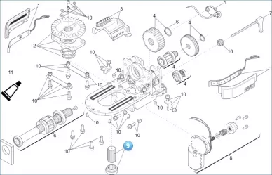 FAAC 63003383 Grooved shaft and bushing