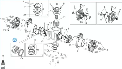 FAAC 7049195 Ring piston e/gt 70x65-9, 7/102
