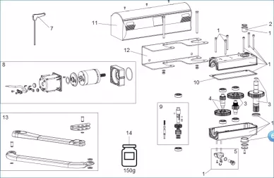 FAAC 708045 Shaft brass
