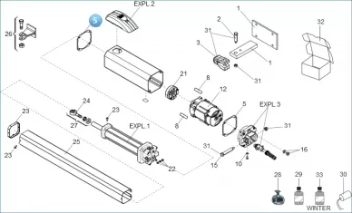 FAAC 70991015 Gasket for tank 84,7 x 84,7 mm