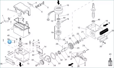 FAAC 7099145 Gear motor stator screw nut gasket