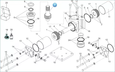 FAAC 7192465 Pinion shaft 750 drive