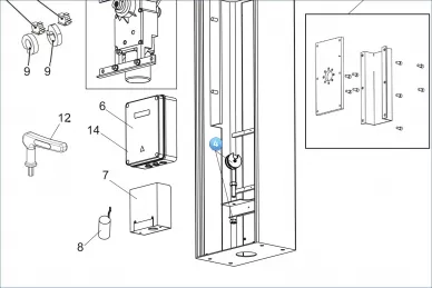 FAAC 721160 Bracket for spring 617/spin