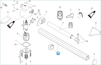 FAAC 7272795 aluminum arm cover 412