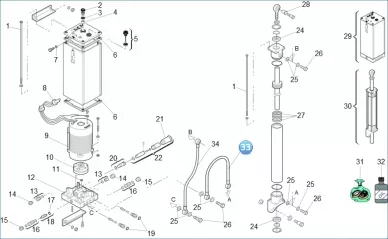 FAAC 7361375 C.t.b.610/615 l.210 flex.tube eye./eye.