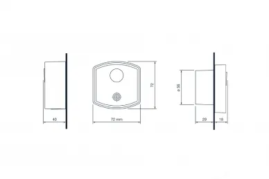 Fadini 149L ZERO.SAPE Flush-mount proximity card reader