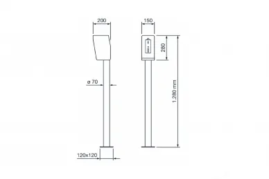 Fadini 2035L GECO 9 24V in polyester powder coated steel RAL 2002