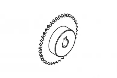 Fadini 2036L 1/2” Z40 galvanized steel gear with 25mm diameter hole for MEC 200 LB drive
