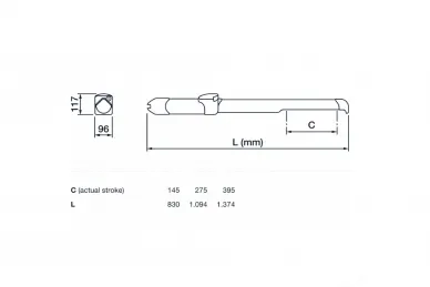 Fadini 89084P5L HINDI 880 EVO P5 Hydraulic cylinder with lock, fast version