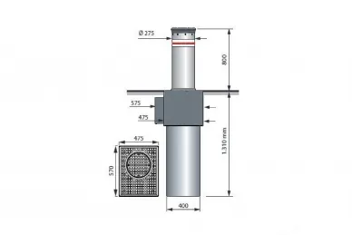 Fadini 9682L TALOS M30 Hydraulic automatic parking bollard 275/800 anti-terrorist