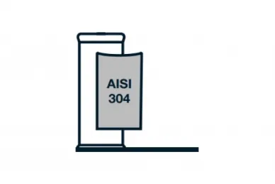 Fadini 9684L Brushed stainless steel AISI 304 cover for cylinder ø 275 mm and height up to 800 mm