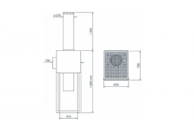 Fadini 9695L Anti-terrorist fixed parking bollard TALOS M50 275/1000