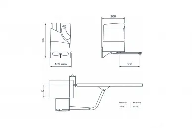 Fadini BART 350 K350.2L Swing gate kit