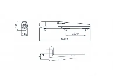 Fadini DARDO 424 K424.2L Swing gate kit