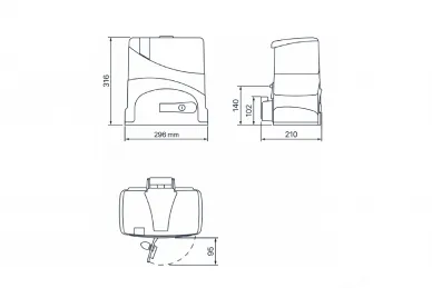 Fadini JUNIOR 624 K624.2L Zestaw do bram przesuwnych