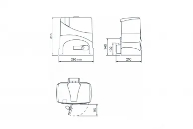 Fadini JUNIOR 633 K633.2L Zestaw do bram przesuwnych