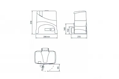 Fadini JUNIOR 650 K650.2L Zestaw do bram przesuwnych