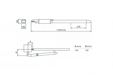Fadini NUPI 66 K66.2L Kit per cancelli a battente