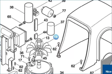 Fan motor RUN (PPD1261.4540)