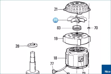 Fan motor THOR, grey (PPD1180.4540)