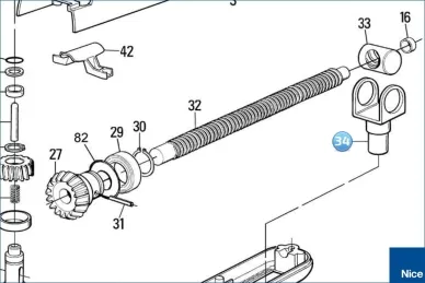 Fork nut pulling screw MOBY, WINGO (PMPU1R03.8003)