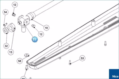 Fork nut pulling screw TOONA7024 (PMD1648R01.4610)