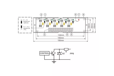 Fuse module Pulsar AWZ536 5x0.5A