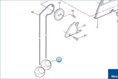 Gałka ciemnoszara (połówka kulki) cięgła wysprzęglania SPIN/SPIDO/SOON (PPD1087A.4540)