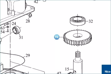 Gear Z=47,M=3 METRO (PMDIP.4610)