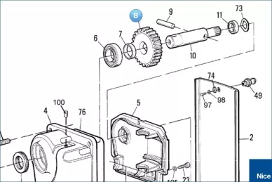 Gear Z=57 M=2,5 WIL(8) (PMD0061.4610)