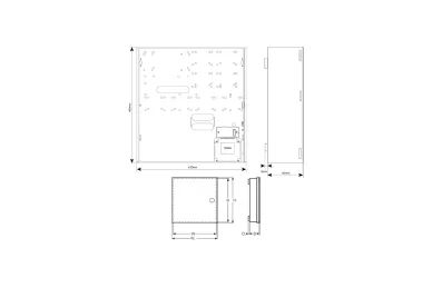 Gehäuse Pulsar AWO261 für SATEL-Schalttafeln und -Module mit Transformator
