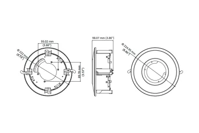 Hikvision DS-1227ZJ-DM32 Staffa di montaggio a soffitto