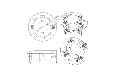 Hikvision DS-1227ZJ-PT6 Support de montage au plafond