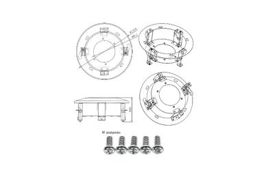 Hikvision DS-1227ZJ Support de montage au plafond pour caméra dôme