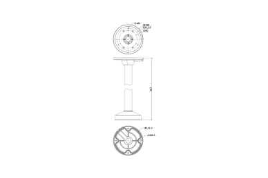 Hikvision DS-1271ZJ-130-TRL Staffa a soffitto