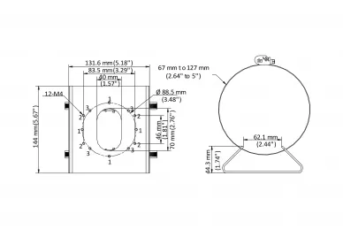Hikvision DS-1275ZJ-S-SUS adaptateur de poteau