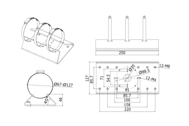 Hikvision DS-1275ZJ Support de poteau