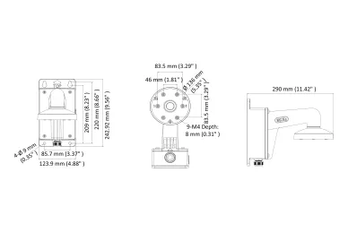 Hikvision DS-1473ZJ-135B Adaptateur mural