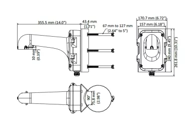 Hikvision DS-1604ZJ-POLE Mastadapter