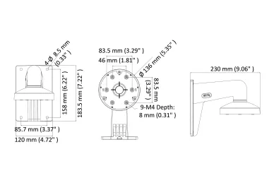Hikvision DS-2CD2Hx5FWD Adaptateur mural