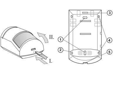 Installation Jablotron JA-110P Bus PIR motion detector