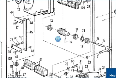 Intermediate shaft with the worm WIL (PMD0060.4610)