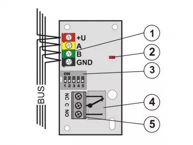 Jablotron JA-111N BUS 1-relay output module