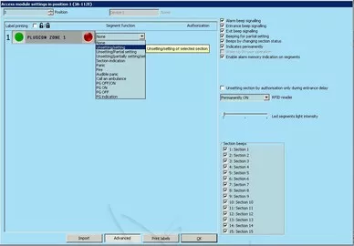 Jablotron JA-112E settings