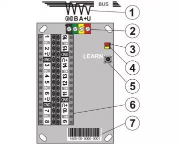 Jablotron JA-116H BUS expander – 16 inputs