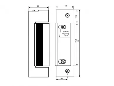 JiS 1443 12-24V AC/DC Elektrischer Türöffner mit Schalter und Speicher