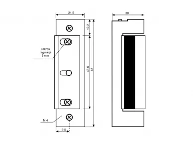 JiS 1711 12V DC Gâche électrique réversible